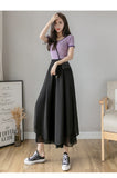 Casual Solid Color Wide Leg Pants Elastic High-waist Pleated Women's Pants Loose Flowing Summer Female Chiffon Trousers