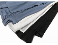 Casual Solid Color Wide Leg Pants Elastic High-waist Pleated Women's Pants Loose Flowing Summer Female Chiffon Trousers
