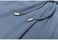 Casual Solid Color Wide Leg Pants Elastic High-waist Pleated Women's Pants Loose Flowing Summer Female Chiffon Trousers