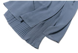 Casual Solid Color Wide Leg Pants Elastic High-waist Pleated Women's Pants Loose Flowing Summer Female Chiffon Trousers