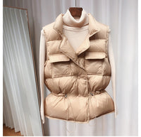 White Duck Down Female Vest