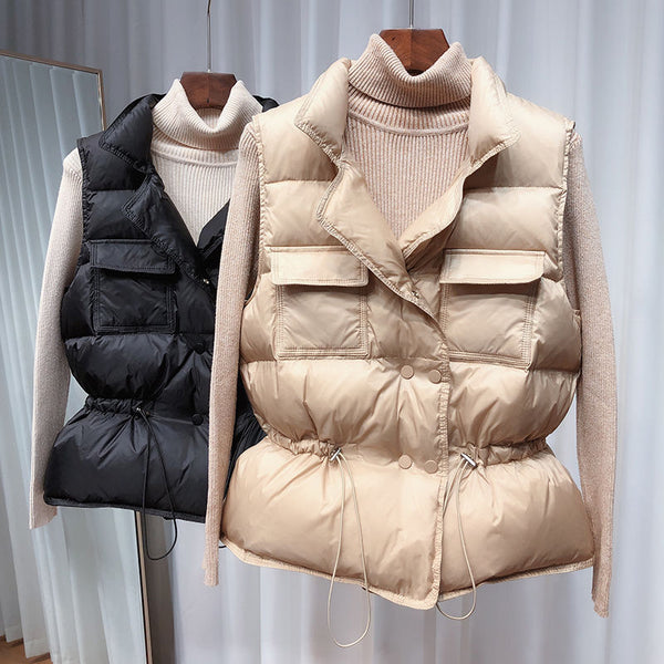 White Duck Down Female Vest