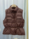 White Duck Down Female Vest