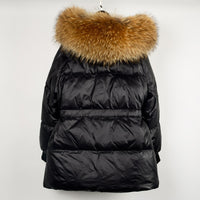 Female White Duck Down Jacket real Raccoon and fox fur