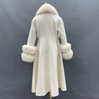 Wool Coat With Real Fox Fur