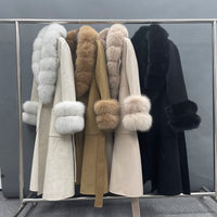 Wool Coat With Real Fox Fur