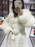 Wool Coat With Real Fox Fur