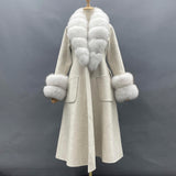 Wool Coat With Real Fox Fur