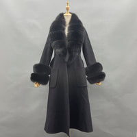 Wool Coat With Real Fox Fur