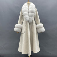 Wool Coat With Real Fox Fur