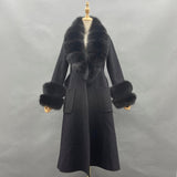 Wool Coat With Real Fox Fur