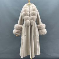 Wool Coat With Real Fox Fur