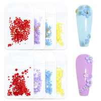 White Acrylic Flower Nail Art Decoration