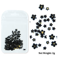 White Acrylic Flower Nail Art Decoration