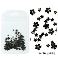 White Acrylic Flower Nail Art Decoration