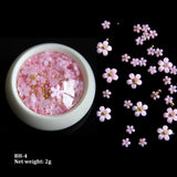 White Acrylic Flower Nail Art Decoration