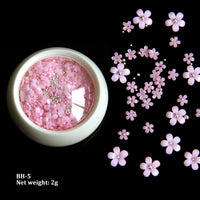 White Acrylic Flower Nail Art Decoration
