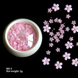 White Acrylic Flower Nail Art Decoration