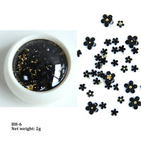 White Acrylic Flower Nail Art Decoration