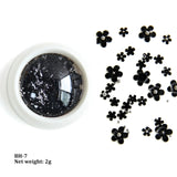 White Acrylic Flower Nail Art Decoration