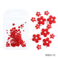 White Acrylic Flower Nail Art Decoration