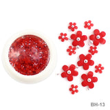 White Acrylic Flower Nail Art Decoration