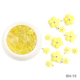 White Acrylic Flower Nail Art Decoration