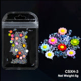White Acrylic Flower Nail Art Decoration