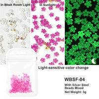 White Acrylic Flower Nail Art Decoration