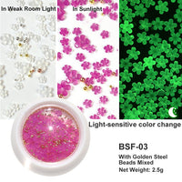 White Acrylic Flower Nail Art Decoration