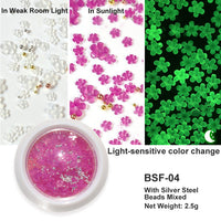 White Acrylic Flower Nail Art Decoration