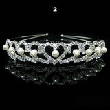 Wedding Bridal Bridesmaid Tiara Crown Headband Heart Girls Love Crystal Rhinestone Jewelry hair Accessories Bride Head Ornament