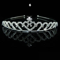 Wedding Bridal Bridesmaid Tiara Crown Headband Heart Girls Love Crystal Rhinestone Jewelry hair Accessories Bride Head Ornament