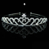 Wedding Bridal Bridesmaid Tiara Crown Headband Heart Girls Love Crystal Rhinestone Jewelry hair Accessories Bride Head Ornament