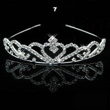 Wedding Bridal Bridesmaid Tiara Crown Headband Heart Girls Love Crystal Rhinestone Jewelry hair Accessories Bride Head Ornament