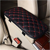 Leather Car Armrest Pad Covers Universal Center Console Auto Seat Armrests Box Pads Black Armrest Storage Protection Cushion