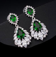 Elegant Chandelier AAA+ Cubic Zirconia Long Big Crystal Bridal Dangle Drop Earring For Wedding Jewelry