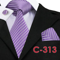 Silk Ties Pocket Square Cufflinks Fashion Floral Ties for Men 8.5cm Corbatas