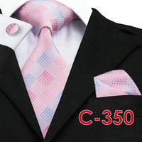 Silk Ties Pocket Square Cufflinks Fashion Floral Ties for Men 8.5cm Corbatas