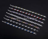 Jewelry Silver Color Leaf Charm CZ Crystal Female Bracelets Bangles For Women