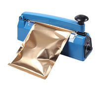 High quality AC 110V/ 220V,50Hz Impulse Sealer Manual Heat Sealing Machine For Aluminum/ Plastic Open Top Bag Food Storage Bag