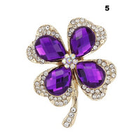 New Bride Bouquet Summer Purple Brooch Jewelry Korean Flower Crystal Rhinestone Brooch Pins Brooches For Wedding Women