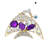 New Bride Bouquet Summer Purple Brooch Jewelry Korean Flower Crystal Rhinestone Brooch Pins Brooches For Wedding Women