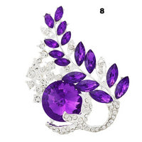 New Bride Bouquet Summer Purple Brooch Jewelry Korean Flower Crystal Rhinestone Brooch Pins Brooches For Wedding Women