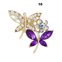 New Bride Bouquet Summer Purple Brooch Jewelry Korean Flower Crystal Rhinestone Brooch Pins Brooches For Wedding Women