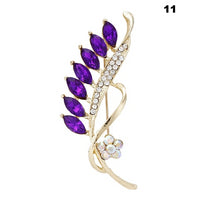 New Bride Bouquet Summer Purple Brooch Jewelry Korean Flower Crystal Rhinestone Brooch Pins Brooches For Wedding Women