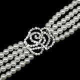 Pearl Dog Necklace Collar Fashion Jeweled Puppy Cat Collar With Bling Rhinestone Diamante Dog Pet  Accessories Supplies