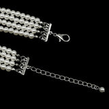 Pearl Dog Necklace Collar Fashion Jeweled Puppy Cat Collar With Bling Rhinestone Diamante Dog Pet  Accessories Supplies