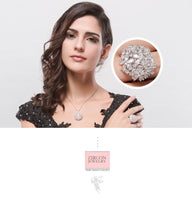 New Luxury AAA Clear Cubic ZIrconia Elegant Bowknot Wedding Rings Women Bridal Engagement