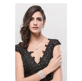 New Luxury AAA Clear Cubic ZIrconia Elegant Bowknot Wedding Rings Women Bridal Engagement